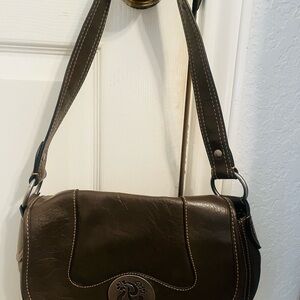 Brown Leather Shoulder Bag